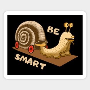 Be Smart, Cute clever Snail Sticker